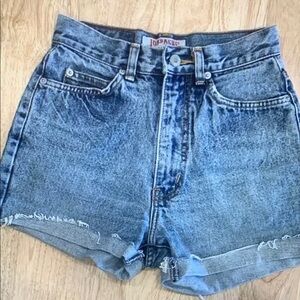 Women's Blue Denim Athletic Shorts